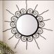 Sun mirror in wrought iron - Very good condition