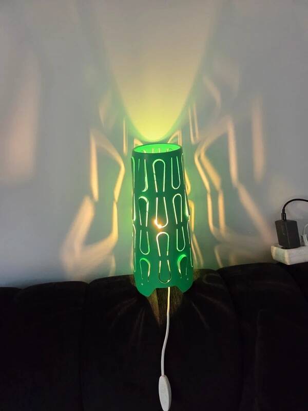 Vintage green metal IKEA lamp