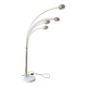 Vintage arc floor lamp with 5 branches from the 70s in silver.