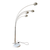Lampadaire arc vintage 5 branches années 70 argenté