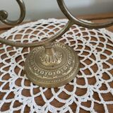 3-spoke brass candle holder