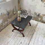 Empire style marble and mahogany coffee table