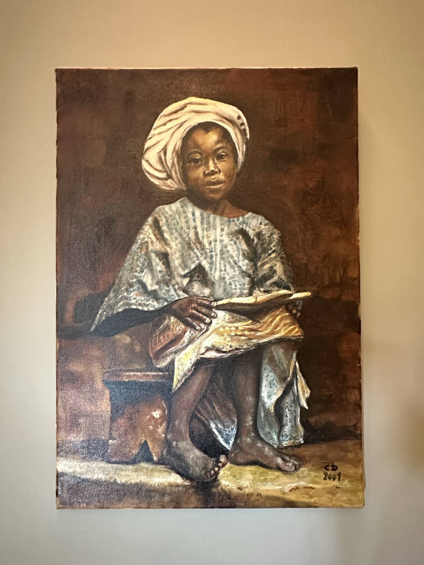 Painting portrait signed