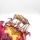 Bowl Ashtray Josef Hospodka Chribska Sommerso Rose 14cm 1.78kg