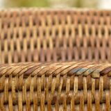 Vintage wicker and brass lamp base