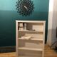 Old bookcase shelf matte white color
