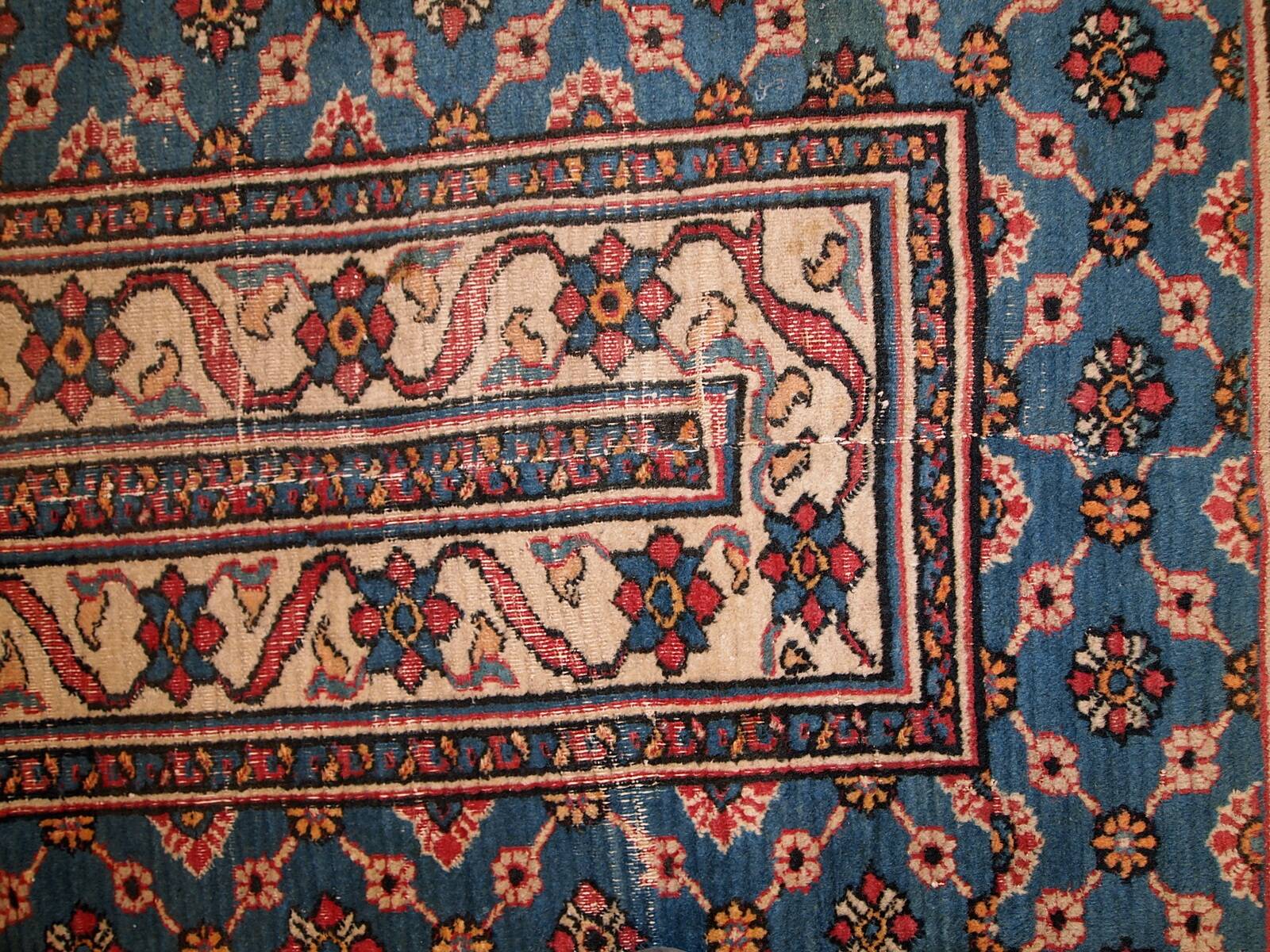 Tapis antique fait main Mashad du Moyen-Orient 132cm x 427cm (1900s)