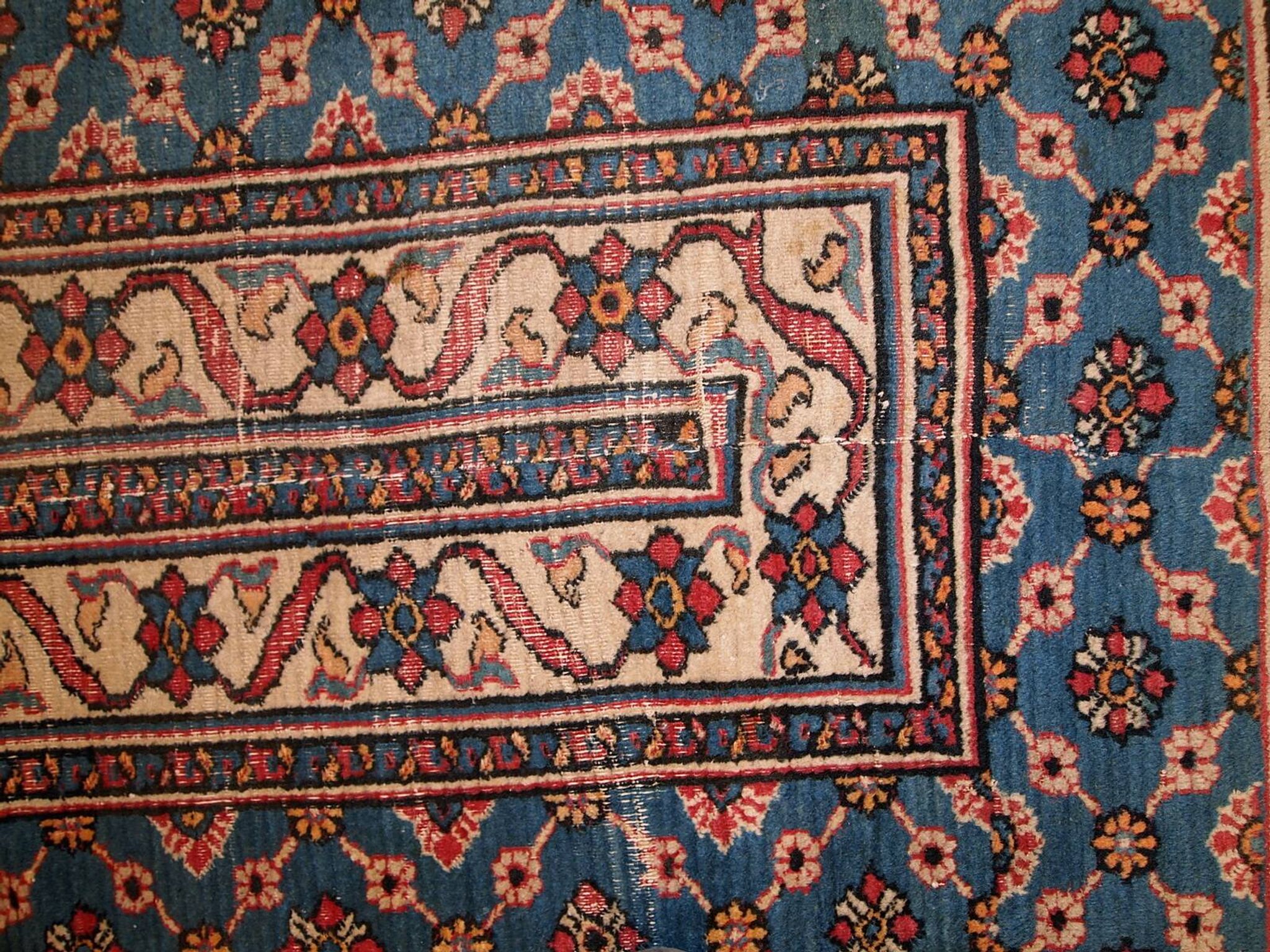 Tapis antique fait main Mashad du Moyen-Orient 132cm x 427cm (1900s)