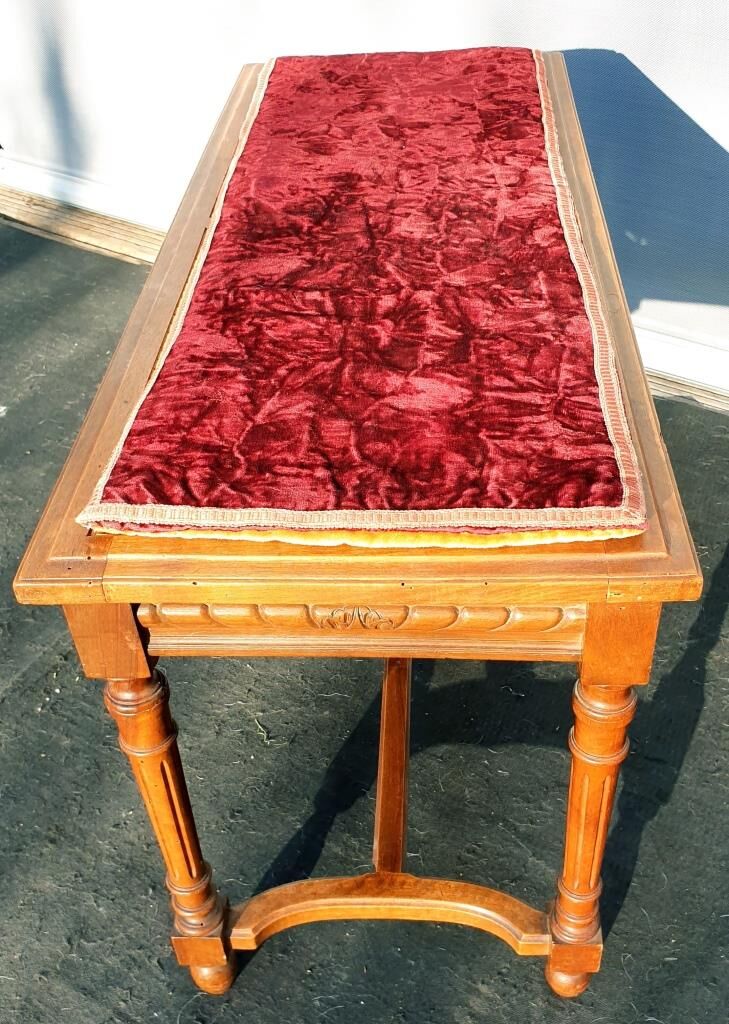 Louis XVI double-style canne piano bench