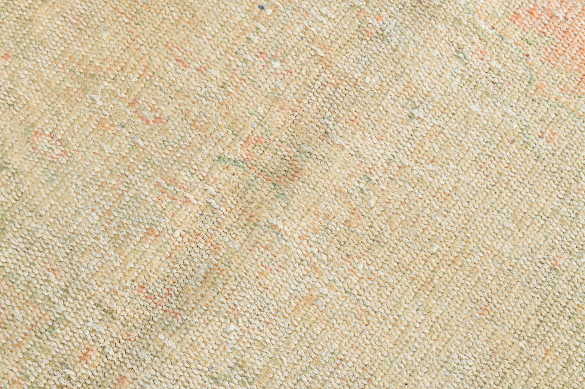 Blush Pink & Sage Green Oushak Vintage Rug For Living Room, 166x266 Cm