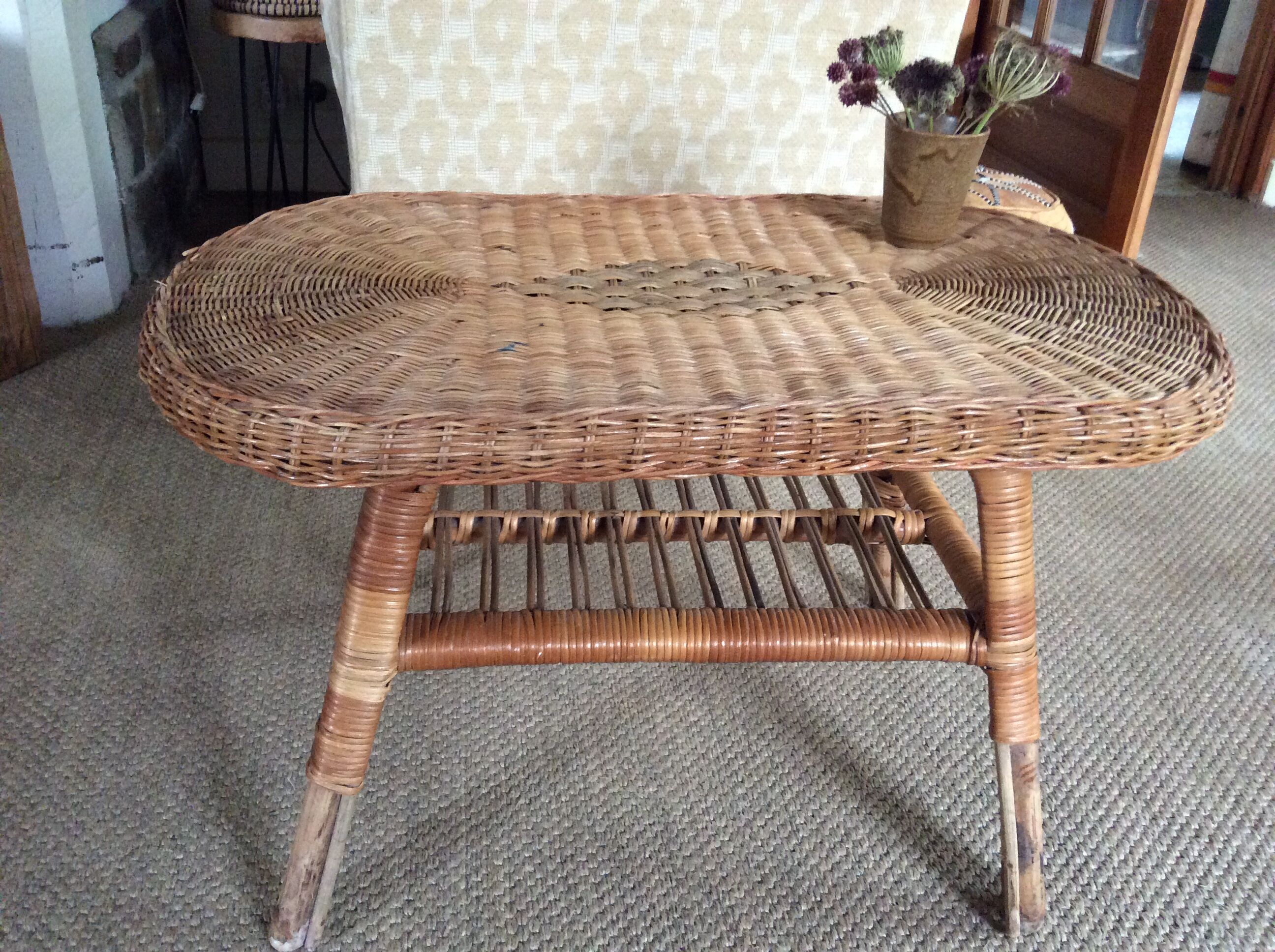 Rattan coffee table
