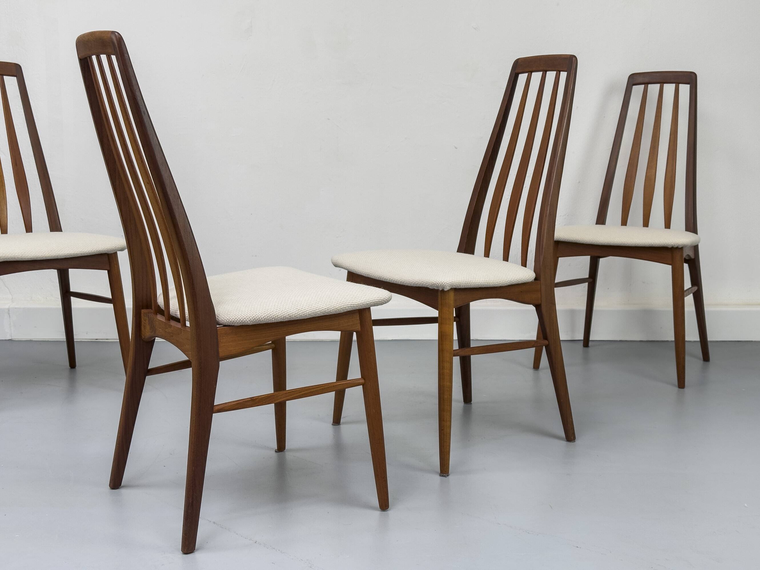 Chaises Eva en Teck par Niels Koefoed pour Koefoeds Hornslet, 1960s, Set de 6