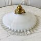 Vintage 50s serrated opaline pendant lamp
