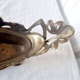 French Art Nouveau bronze planter decorated with a female mermaid