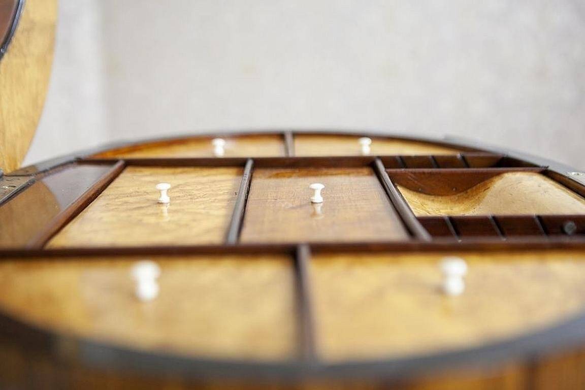 Inlaid Sewing Table in Various Woods, 1890s