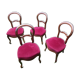 4 chaises médaillon tapissées style Louis Philippe