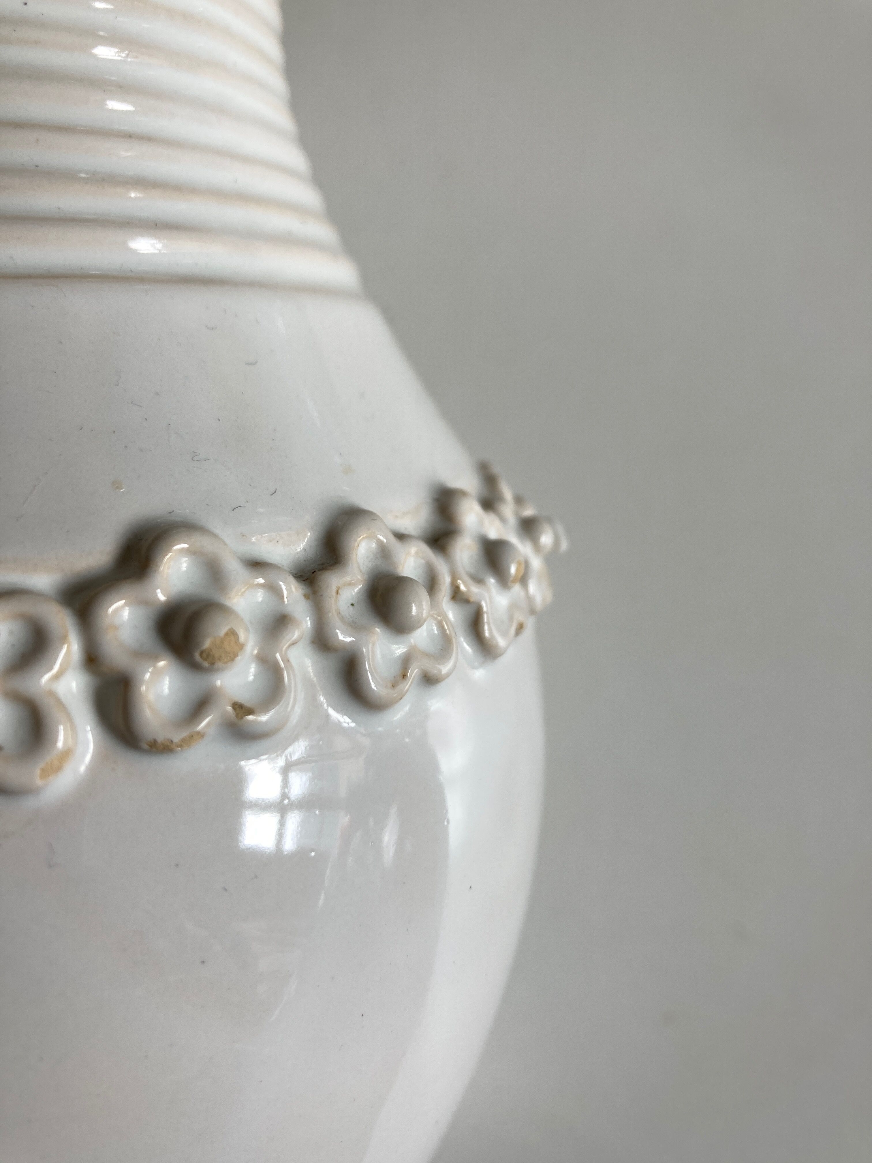 Vase in glazed white earth 1960