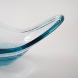 Glass platter, Danish design, 1960s, manufacturer: Holmegaard