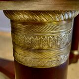 Empire flat desk, mahogany, double-sided, gilded bronzes
