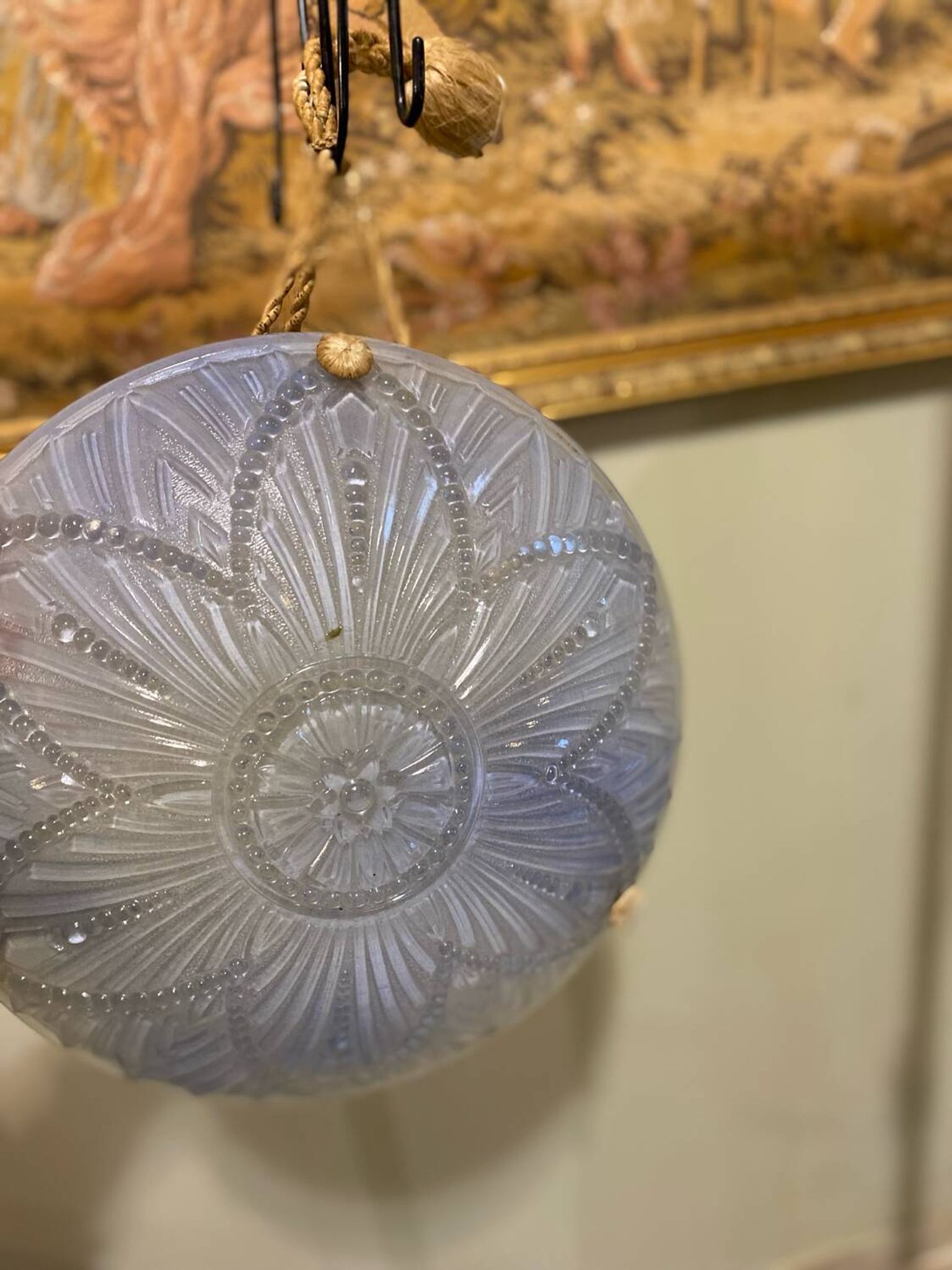 Art Deco blue pendant light