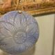 Blue art deco pendant light