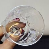 8 anciens verres a vin en cristal de baccarat taillé gravure 10742