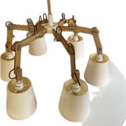 Scandinavian chandelier with articulated arms