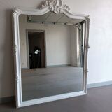 Antique mirror with pediment 158x118 cm