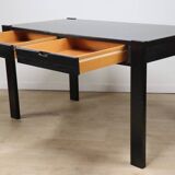 Vintage Simat edition desk in blackened wood, 1980