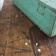 Green vintage wood tool case