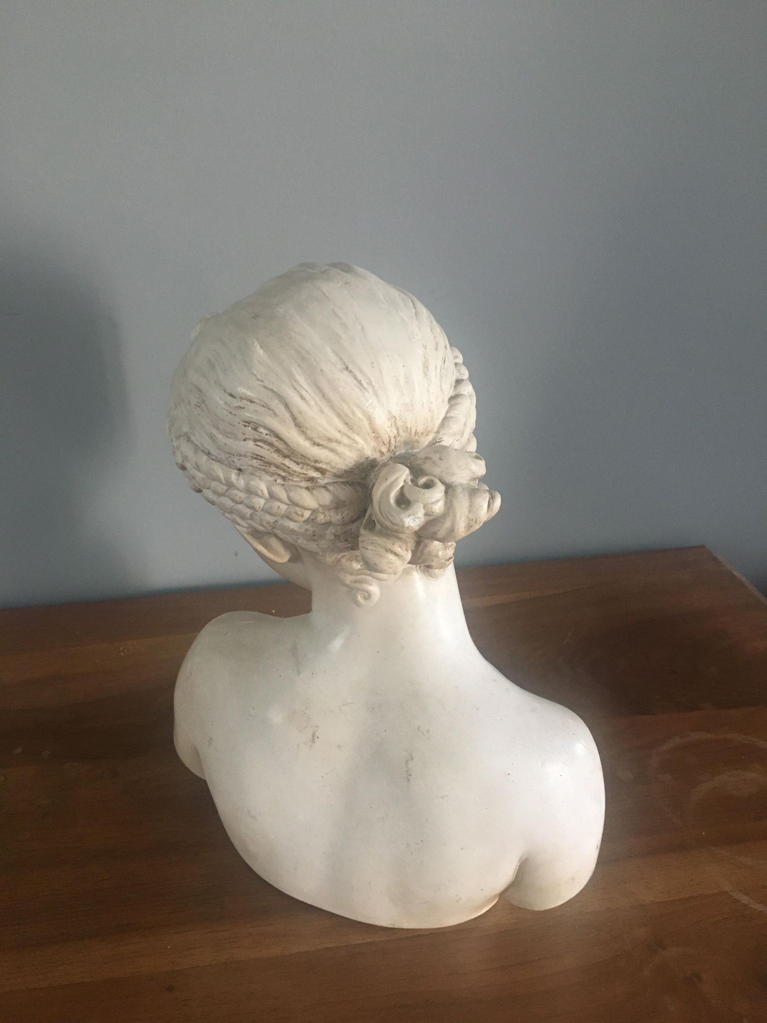 Old plaster bust 'La Rieuse' by Jean-Baptiste Pigalle
