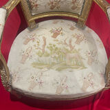 Armchair style Louis XVI gilded wood XIXth
