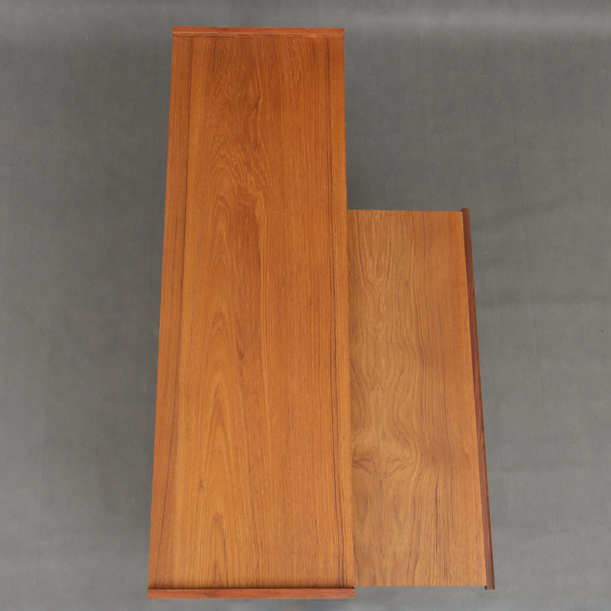 Small Danish teak sideboard with a pull out tray