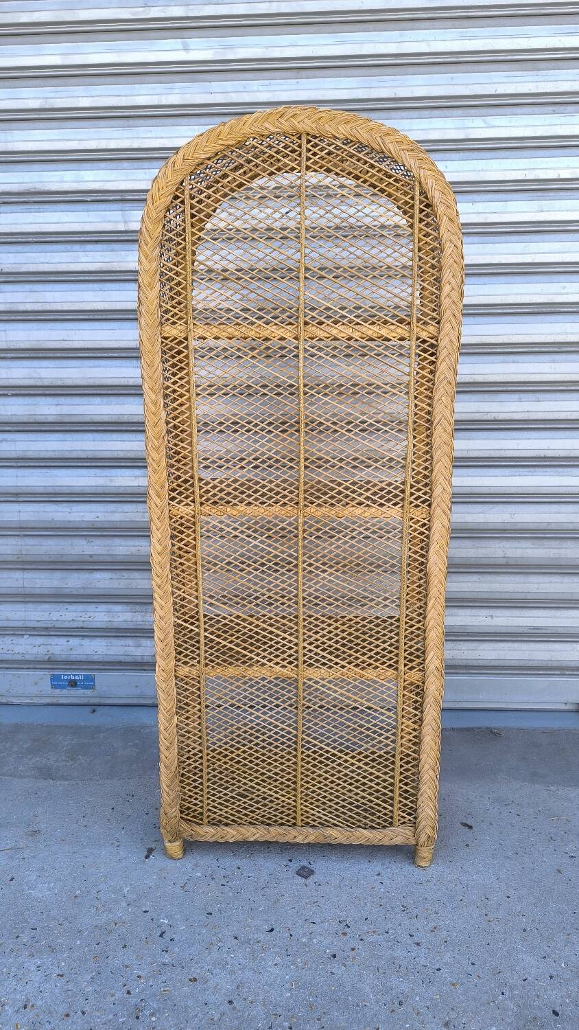 Rattan cabinet, bookcase, 1960