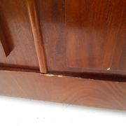 Stepped buffet in flamed mahogany veneer