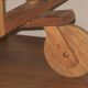 Brutalist Scandinavian bar cart / serving trolley in solid oak, 1950s