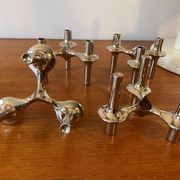 Set of 4 modular candle holders variant Nagel BMF vintage 1970