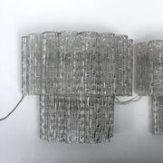 Mid-century Italian Clear Murano glass sconces. Set of two