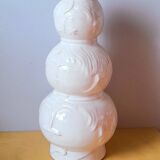 Totem vase faces in ceramic