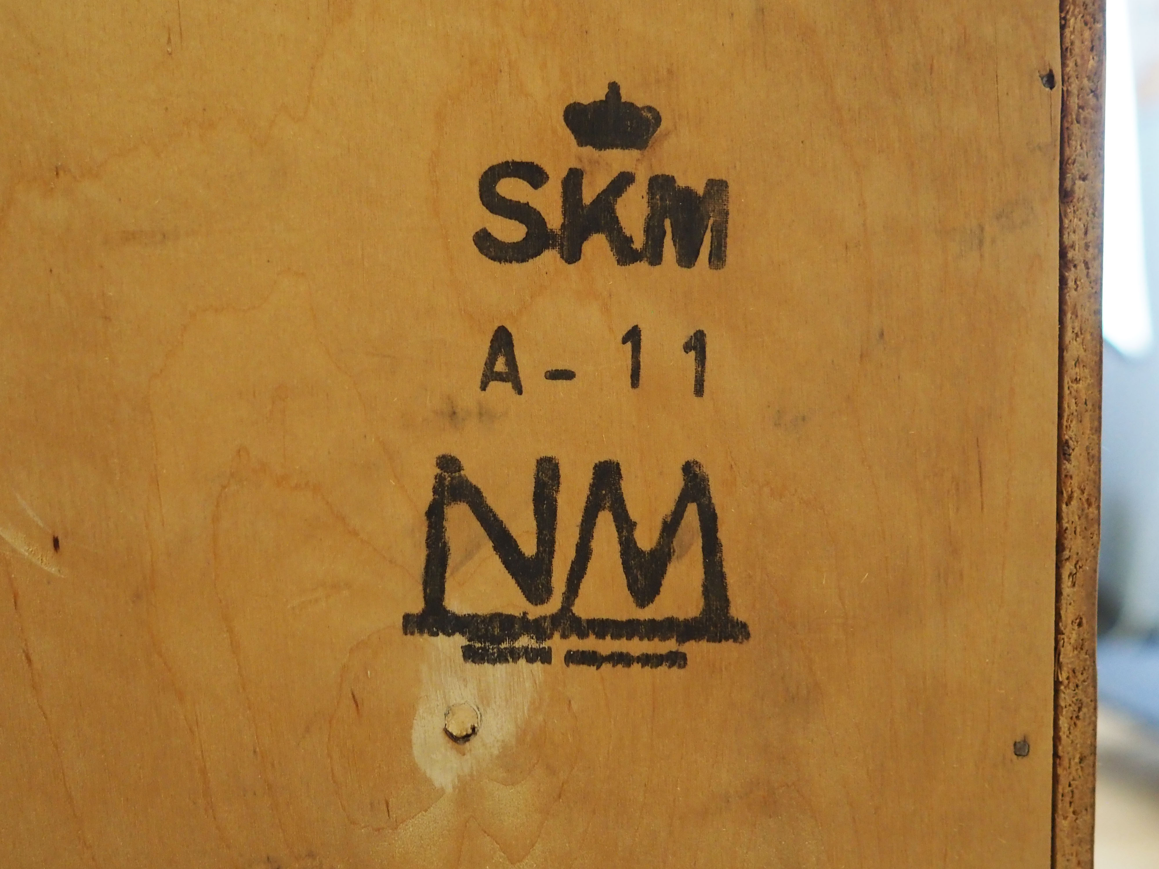 Ash cabinet, Danish design, 1970s, manufactured by SKM