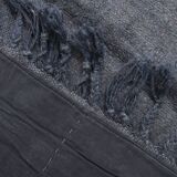 Shades of gray & silver vintage kilim rug