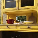 Yellow Parisian glass cabinet