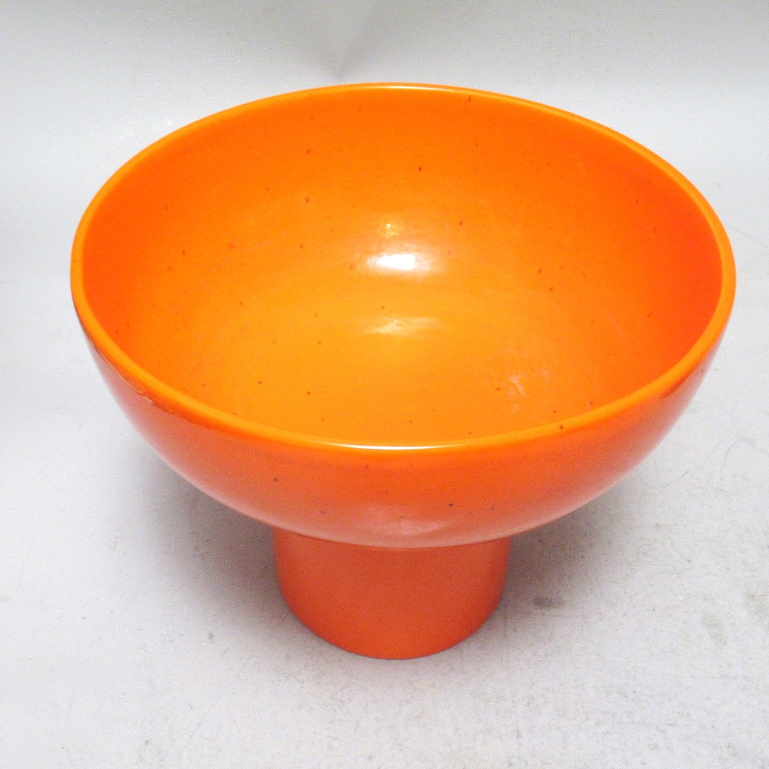 Orange ceramic vase Italy 60s
