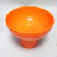 Orange ceramic vase Italy 60s