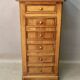 Louis Philippe bedside table in walnut with false drawers