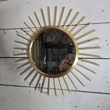 Gold metal sun mirror from the 60s