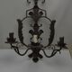 Pair of grey patinated iron wall lamps
