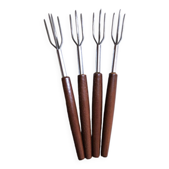 Set of 4 4-pronged potato forks