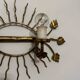 Applique soleil feuillage dorée années 60
