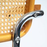 4 Bauhaus wicker chairs, in the style of Marcel Breuer, stackable